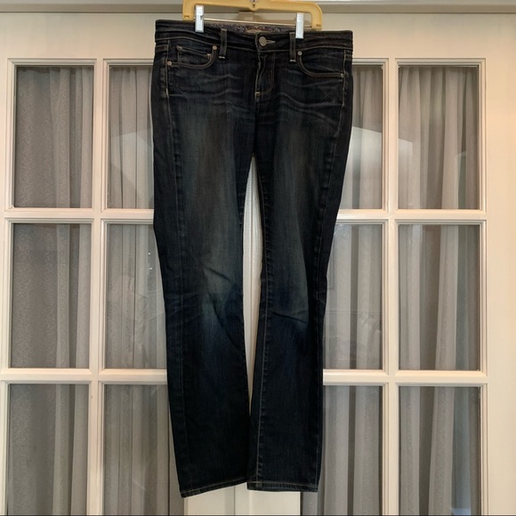 Paige Skyline Ankle Peg dark wash stretch jeans - Picture 3 of 17